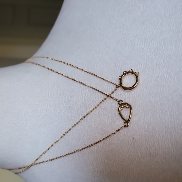 Bryan Anthonys Elegant Gold Necklace with Crystal Accents - Picture 1 of 6